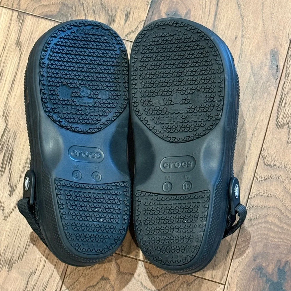 Crocs Classic All-Terrain Clogs Black Adjustable Strap Mens 8 Womens 10 206340